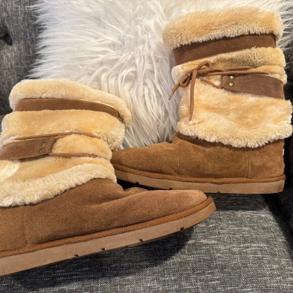 Natural Reflections “Bernie” Shearling Faux Fur Winter Boots — Women’s Size 10 - Picture 4 of 9